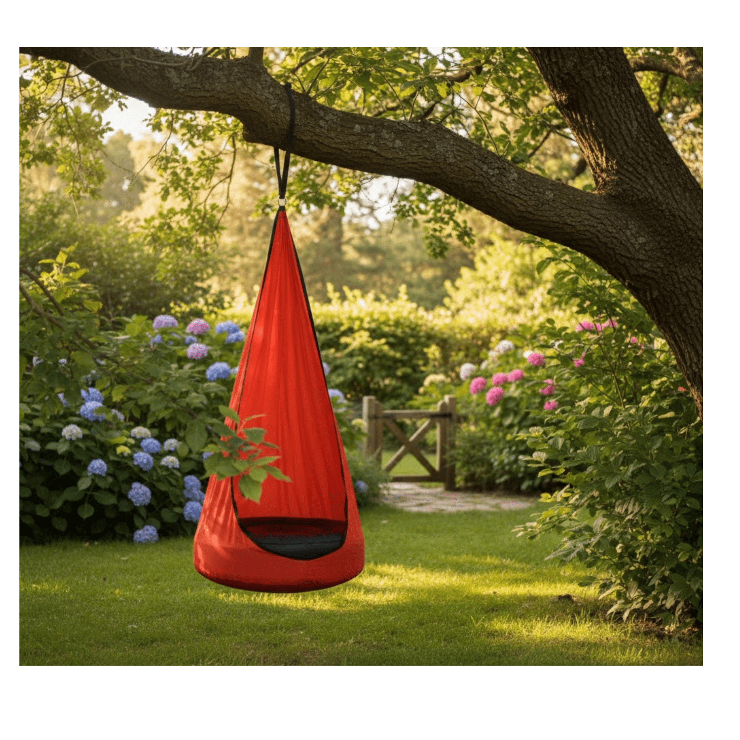 Genérico - Silla Colgante Columpio Sensorial Hamacas Interior/exterior Rojo