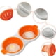 thumbnail image 2 of Cocina de huevos Microondas 2 huevos de cavidad Cazador furtivo Vaporizador de cocina Microondas de doble capa de huevos hervidos para huevos Hamburgo (rojo naranja), 2 of 3
