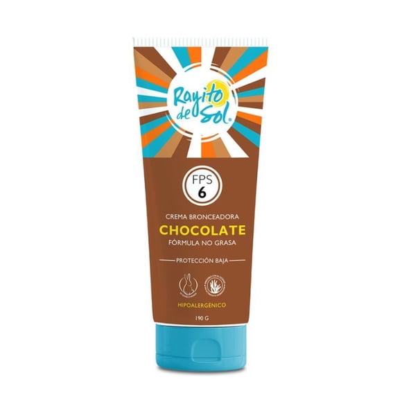 Crema bronceadora Rayito De Sol chocolate, 190 g