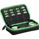thumbnail image 1 of Funda para dardos Casemaster Plazma negra con ribete verde de fibra de nailon, 1 of 9