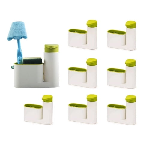 Genérico - Pack 8 Dispensador Jabón Lavaplatos Lavalozas Porta Esponja