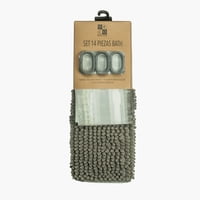 Decoexpress - Set De Cortinas De Baño 14 Piezas Hojas