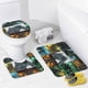thumbnail image 4 of Titanes del Pacífico-theme 4-Piece Shower Curtain Set with Rugs, Waterproof Bathroom Decor Set Includes Bath Mat, U-Shaped Rug, Toilet Lid Cover and Curtain with Hooks, 4 of 6