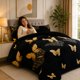 thumbnail image 2 of Cubrecama de Invierno Plush con Chiporro 2 plazas Negro con Mriposas 247, 2 of 3