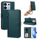 thumbnail image 1 of Funda con Billetera para [Xiaomi Redmi Note 13 Pro 5G] con Bolsillo Zipper y Tarjetero Verde pavo real, 1 of 6