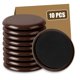 thumbnail image 1 of Deslizadores para muebles Ninsula de 10 piezas para pisos de madera, color café, 1 of 7
