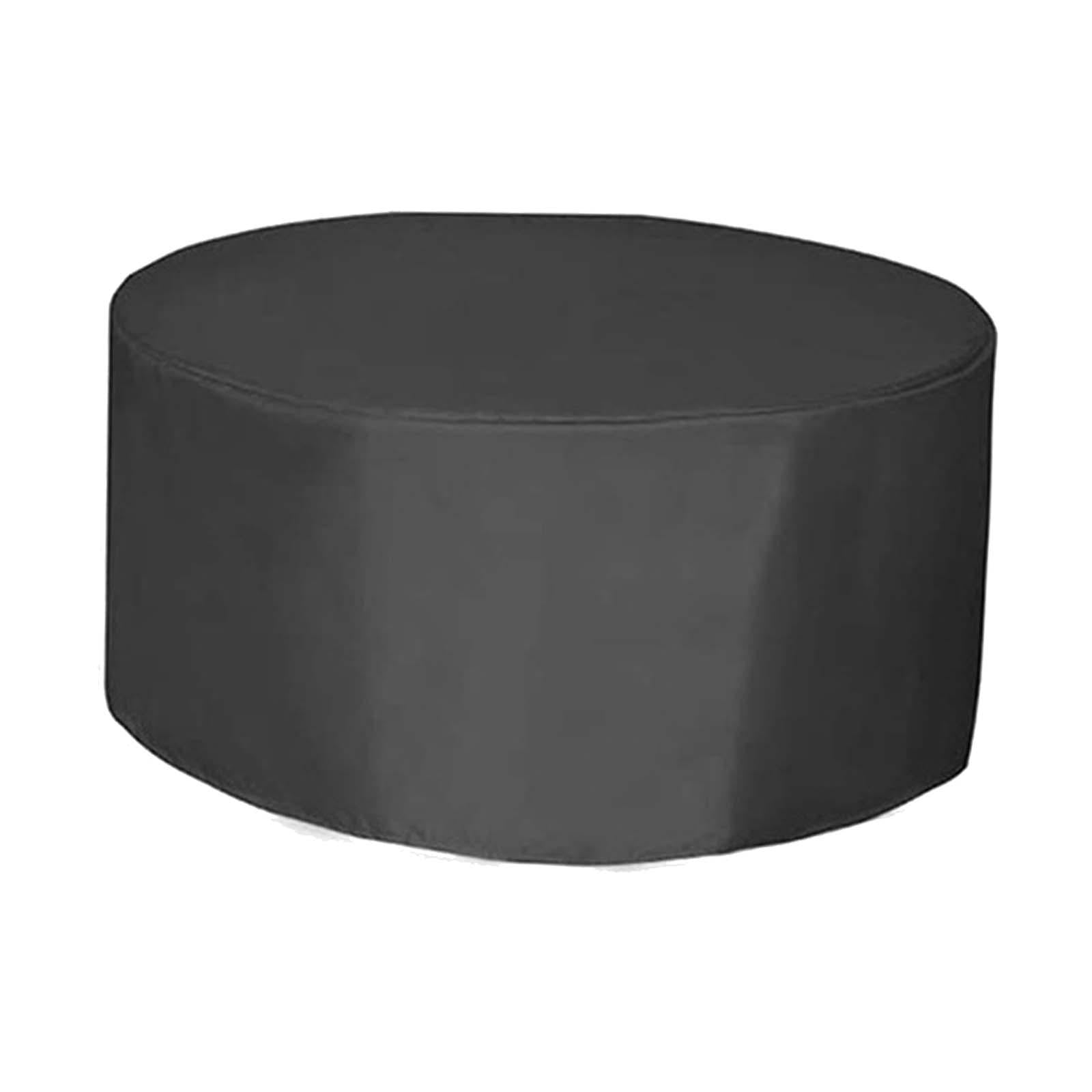 Ioensy - Cubierta De Mesa Para Exterior, Redonda, Negra, Para Jardín, Césped, 142x68cm