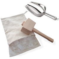 Xusx111 - Bolsa De Hielo Y Mallet, Trituradora De Hielo Manual, Trituradoras De Hielo Para Uso Doméstico, Kit De Bartender Y Herramientas De Bar Accesorio De Cocina