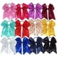 thumbnail image 3 of 12 lazos de 19 cm con lentejuelas brillantes y brillantes para niñas pequeñas, lazos grandes para el pelo, coleteros elásticos., 3 of 7