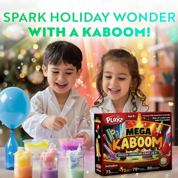 Kit de experimentos científicos Playz Mega Kaboom! Más de 150