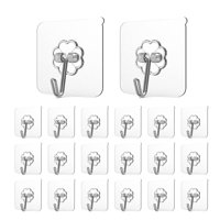 Ganchos Adhesivos Adove, 20 Unidades, Alta Resistencia, 10 Kg, Impermeables