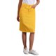 thumbnail image 1 of INSPIRE CHIC Falda de Mezclilla de Cintura Alta para Mujer Falda de Jean a la Rodilla con Dobladillo Deshilachado y Bolsillos Amarillo Jengibre S, 1 of 6