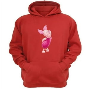 Genérico - Poleron Canguro Puerquito Pooh Rojo Talla M Unisex