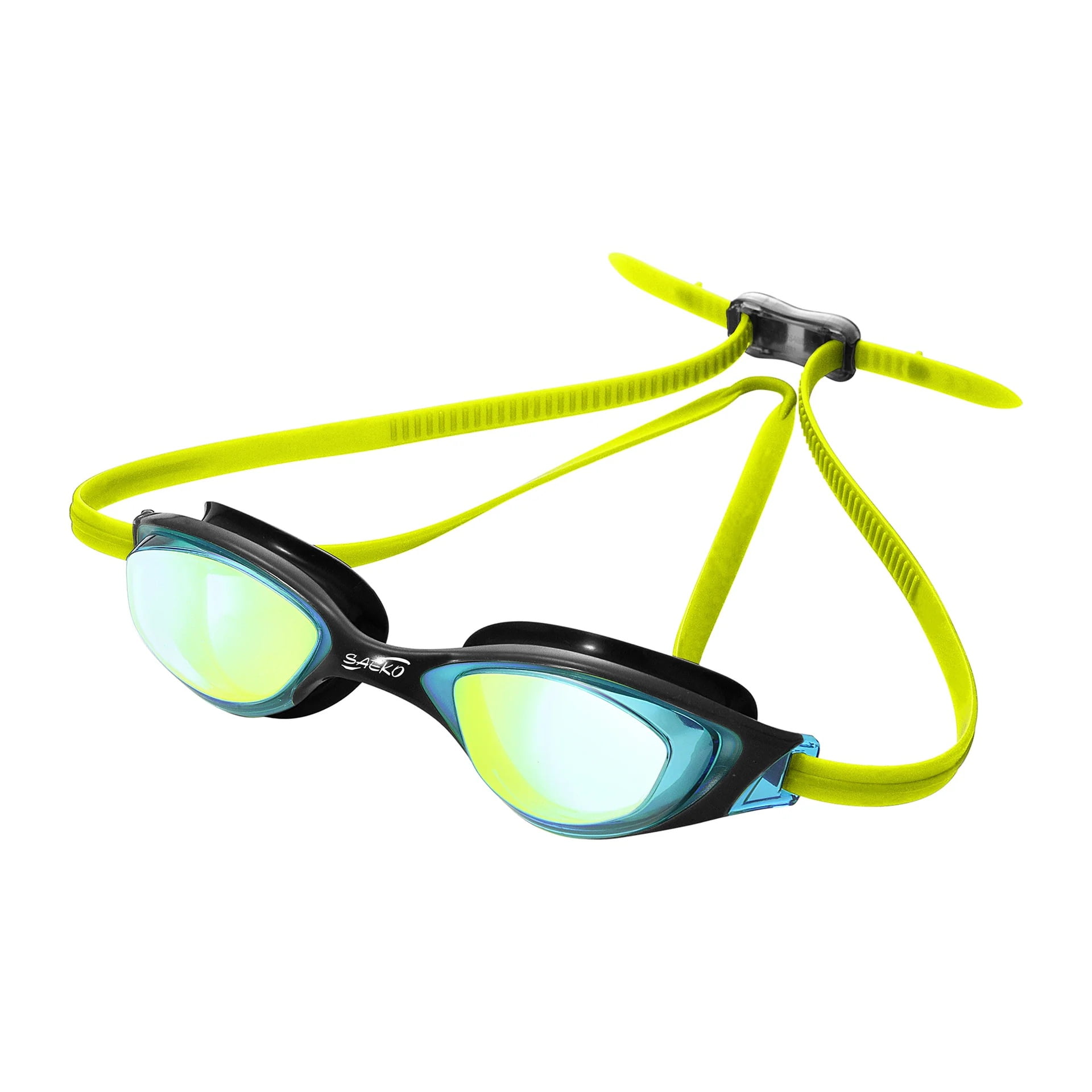 Saeko - Lente Natacion S67 Uv Falcon Mirror Negro/azul