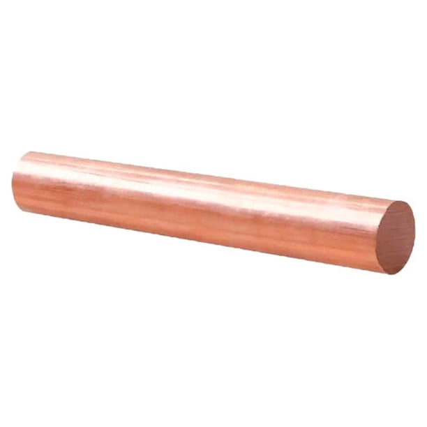 Varilla redonda de cobre Tynulox, 10 mm de diámetro, 25 cm de longitud, 99.9% de cobre puro