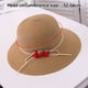thumbnail image 2 of Sombrero de paja para niños de 52 a 54 cm de circunferencia, bonito sombrero de ala ancha con diseño de fresa, sombrero de verano, protector solar, sombrero de pescador, sombrilla de viaje., 2 of 5