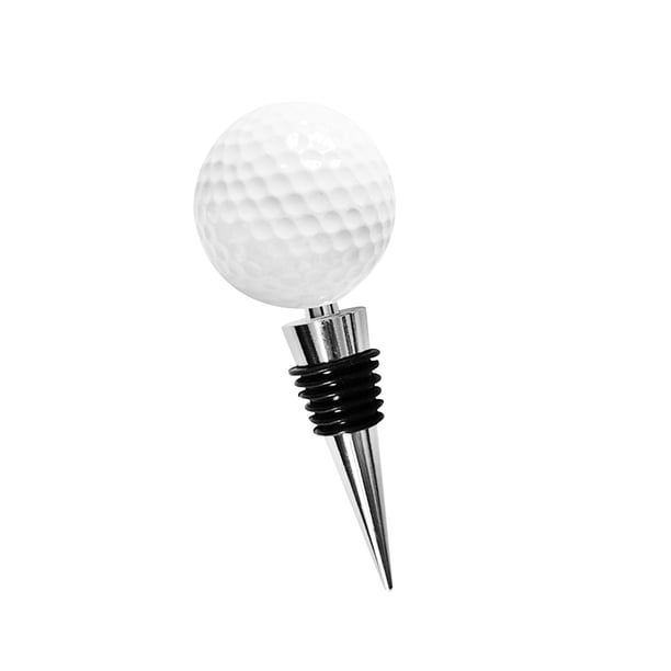 Tapón de botella de vino de pelota de Golf, goma a prueba de fugas, regalos multiusos, corchos de vino reutilizables portátiles para cocina, restauran Blanco
