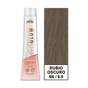 Itely Hair Fashion - Tintura Permanente Sin Amoniaco Delyglow 100Ml (Rubio Oscuro 6.0 6N)