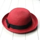 thumbnail image 2 of Sombrero para el sol, sombrero bombín rojo de moda para mujer, sombreros de verano para el sol, sombrero de playa de paja, sombrero de paja tejido para exteriores, fiestas, playa, 2 of 2