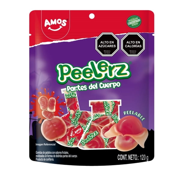 Gomitas Peelerz Partes del Cuerpo, 120 g