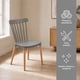thumbnail image 3 of Silla Windsor Estilo Retro Gris con Patas de Madera 46x43x80 cm, 3 of 7