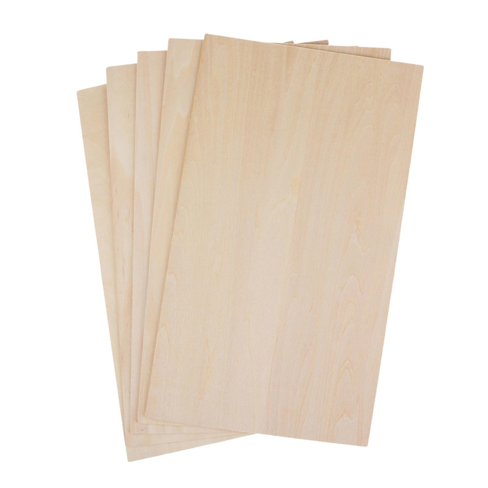 Magideal - 10 Uds. De Láminas De Madera Finas, Tablero En Rodajas De Madera, Tablero De Madera Para Proyectos, Manualidades Diy, Placa De Madera Para Fabricación 300mmx50mmx1mm