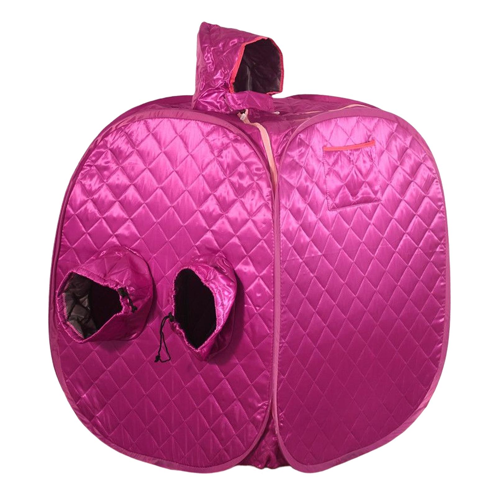 Magideal - Sauna Portátil Carpa Sauna Plegable Cabina Vapor Zipper Doble Tela Impermeable Resistente Calor Adecuada Para Relajación Spa En Casa Privacidad En Exteriores Camping Playa Violeta