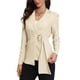 thumbnail image 4 of INSPIRE CHIC Blazer Casual para Mujer con Solapa, Cinturón de Hebilla, Manga Larga, Traje de Oficina, Talla M, Color Albaricoque, 4 of 6