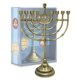 thumbnail image 3 of Vela Menorah Ner Mitzvah, bronce tradicional, 23 cm de altura, 3 of 7