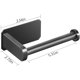 thumbnail image 4 of Portarrollos de papel higiénico autoadhesivo para cocina, baño, sin perforaciones, para pared, de acero inoxidable cepillado, color negro, 4 of 6