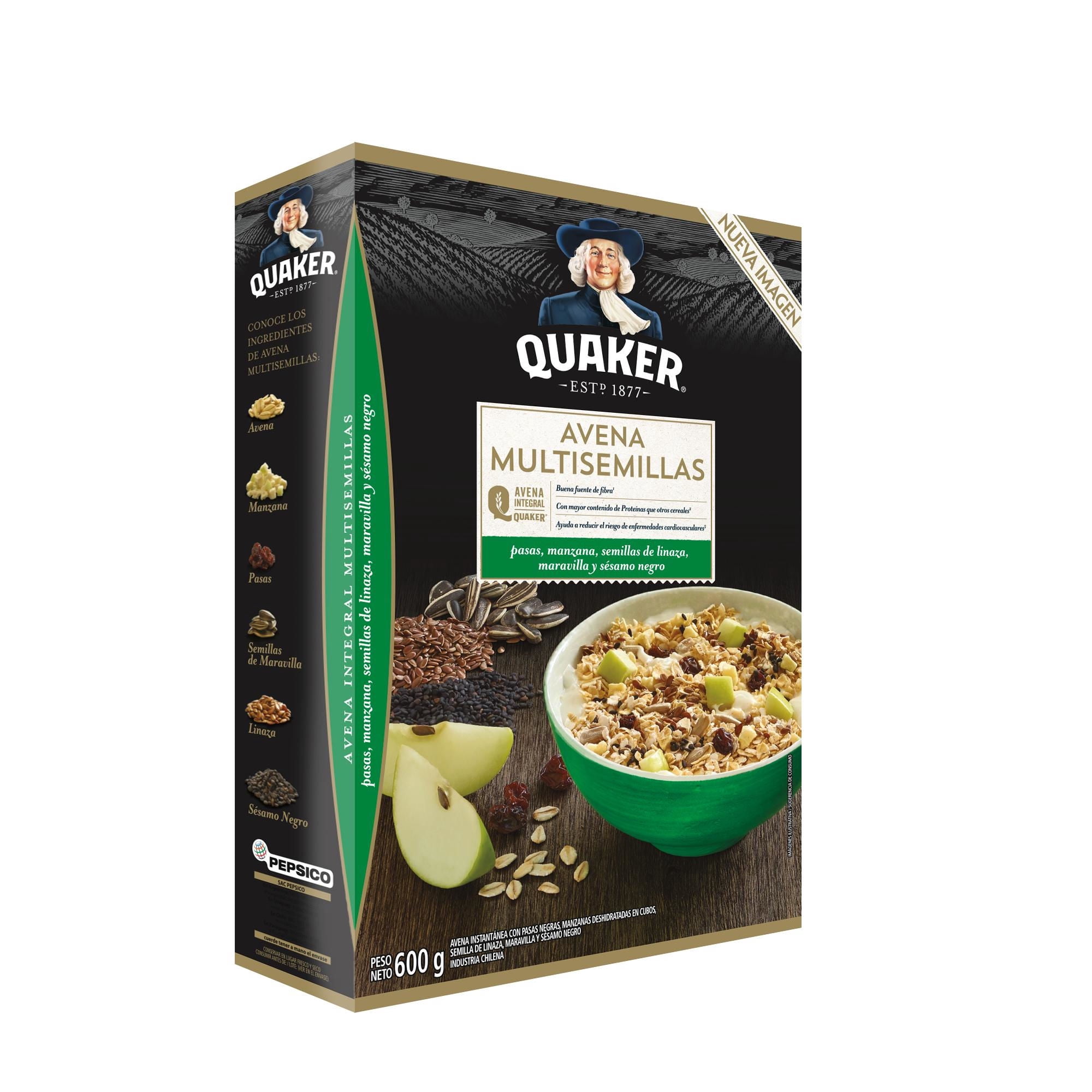 Avena Multisemilla Manzana Caja 600 g Quaker