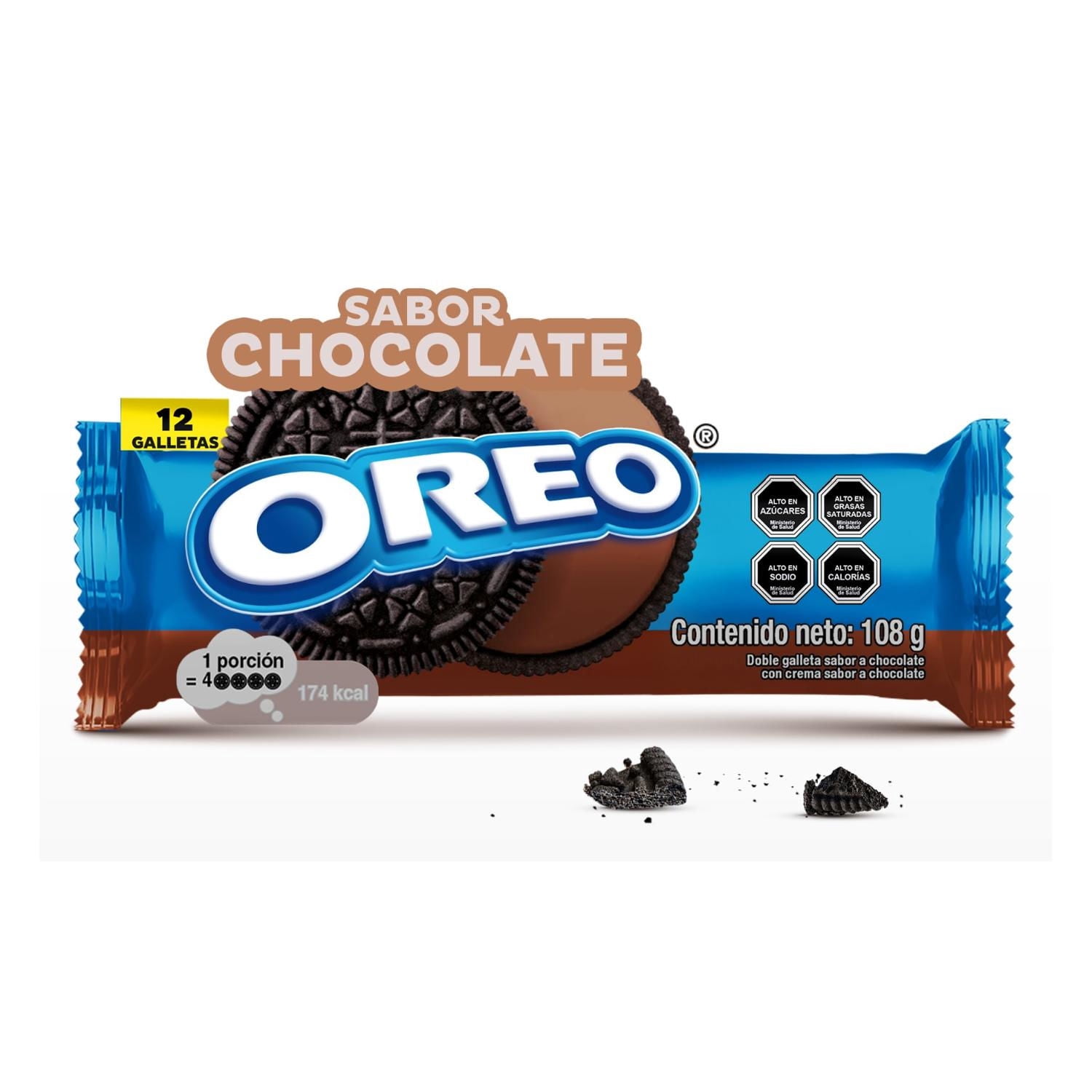 Galleta Chocolate Crema De Chocolate 108 g Oreo