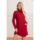 thumbnail image 3 of Sweater Mini Vestido Corto Tejido Mujer Cuello Alto Doble 2001, 3 of 3
