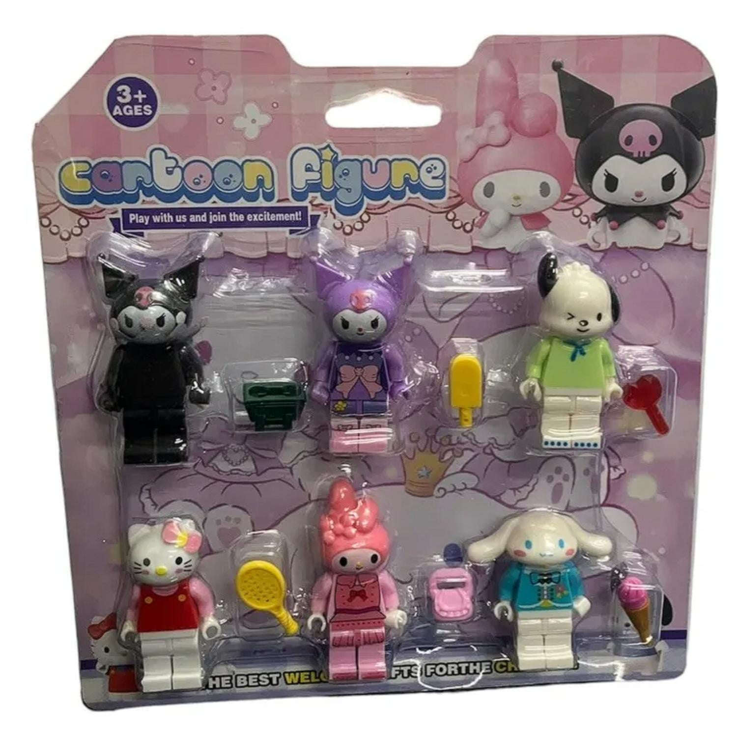 Total E-commerce - Juguete Figuras Set Kitty Kuromi 6 Piezas Accesorios