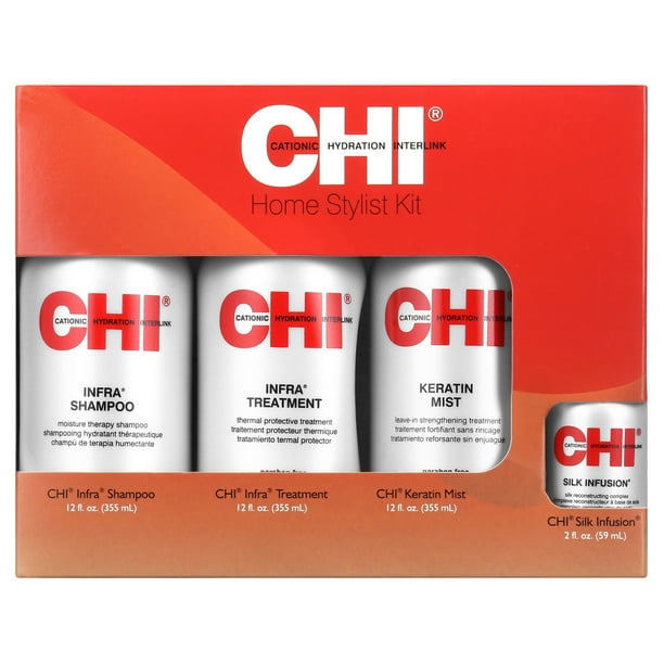 CHI Set de Champú y Acondicionador sin Sulfatos Ni Parabenos, 3 Piezas