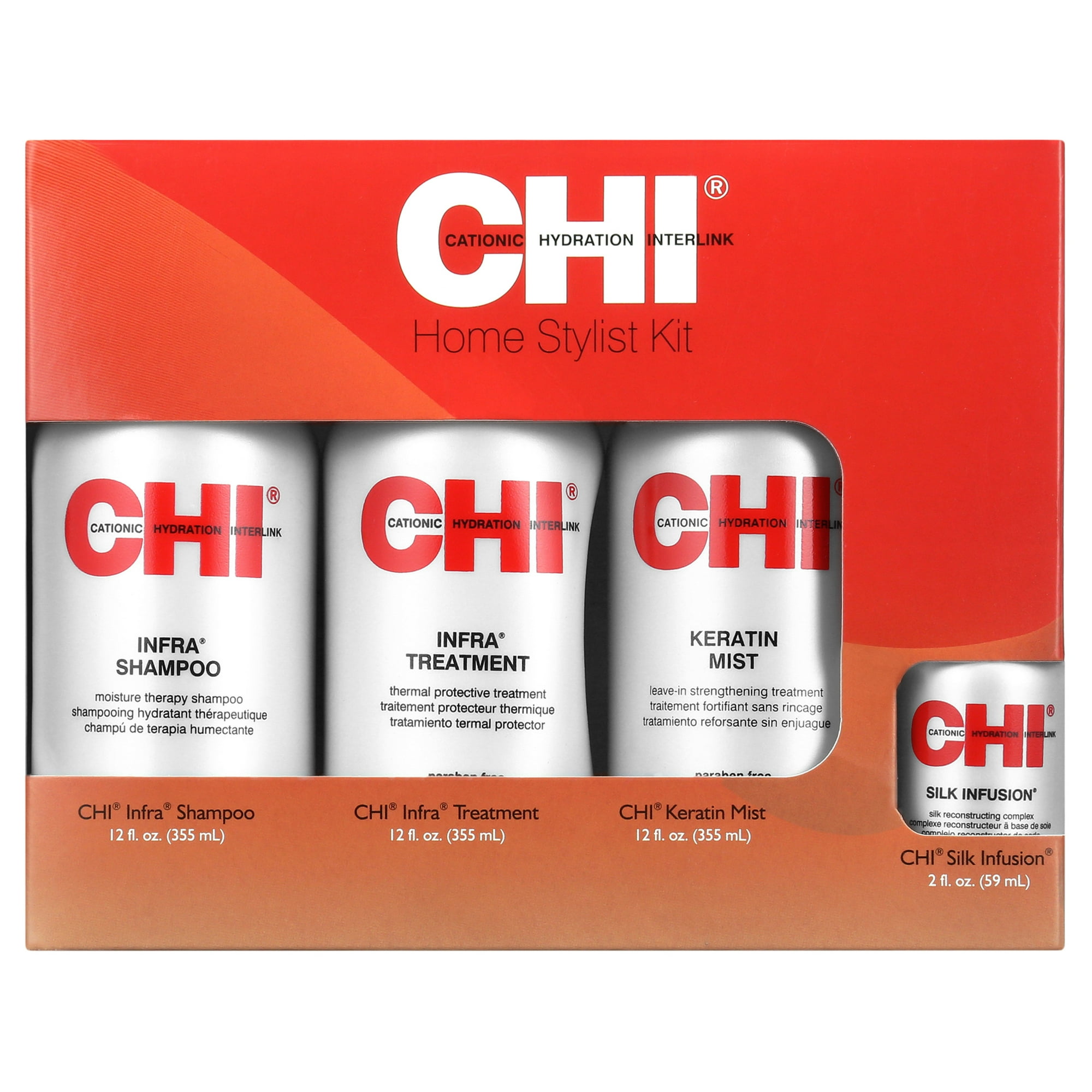 Chi Set De Champú Y Acondicionador Sin Sulfatos Ni Parabenos, 3 Piezas