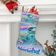 thumbnail image 2 of Casi Narval Tema: Calcetines de Navidad, fino lino blanco para colgar en escaleras y chimenea, decoración navideña para el hogar, regalo de Navidad. 45cm × 32cm, 2 of 5