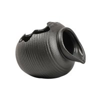 Bothyi - Jarra De Fuente De Agua En Cascada, Olla De Arcilla, Ornamento De Agua Corriente Versátil Negro