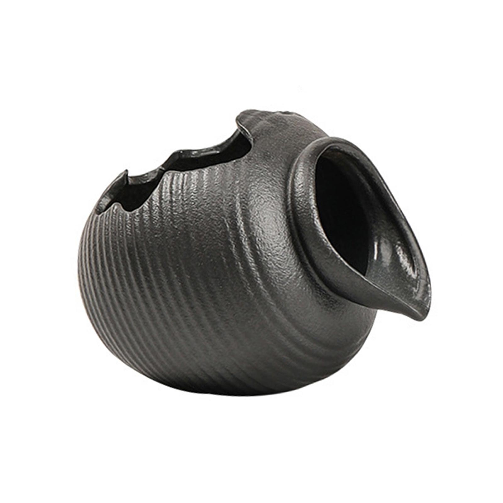 Bothyi - Jarra De Fuente De Agua En Cascada, Olla De Arcilla, Ornamento De Agua Corriente Versátil Negro