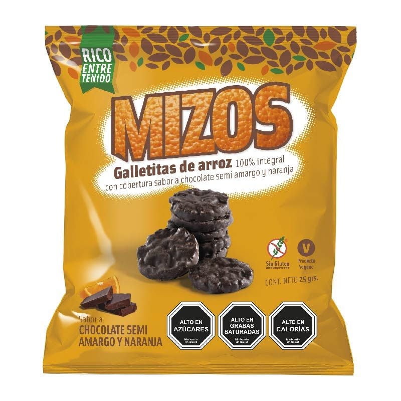 Galletas De Arroz Chocolate-naranja 25 g Mizos