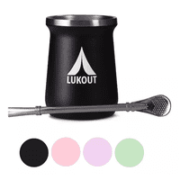 Genérico - Mate Lukout De 236 Ml + Bombilla Color Negro