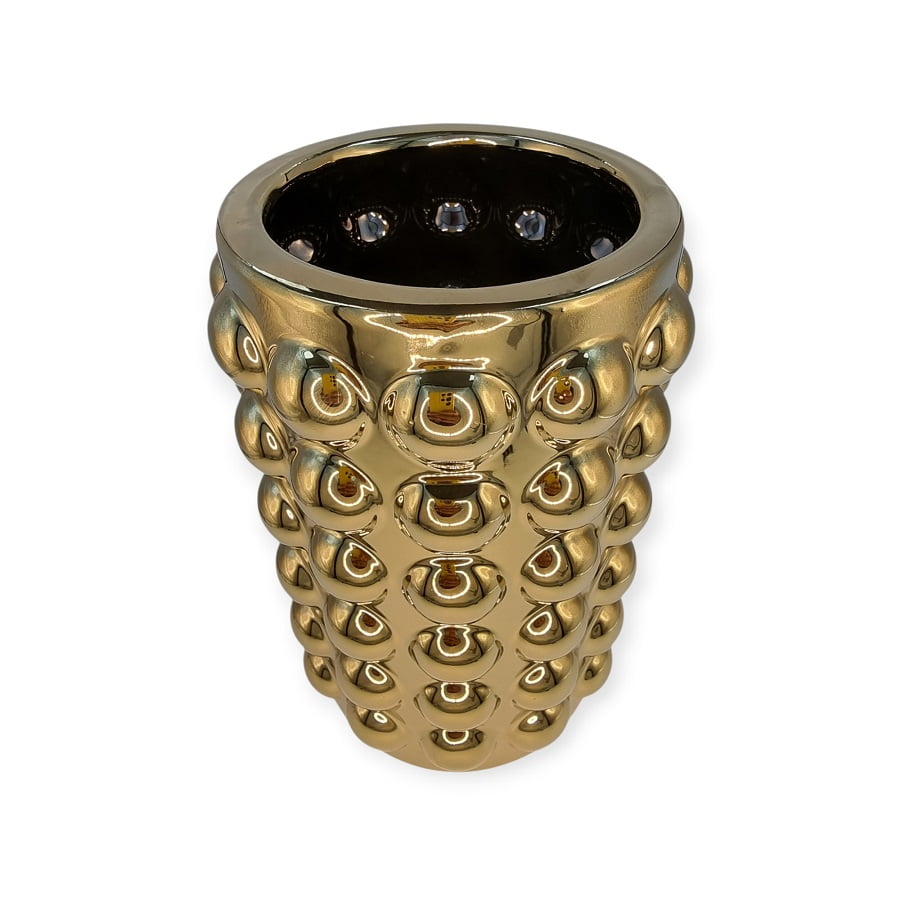 Jarron De Ceramica Con Burbujas Florero Decorativo