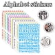 thumbnail image 4 of Kit de 24 hojas de 3024 pegatinas autoadhesivas de letras y números en 12 colores, pegatinas para buzones, pegatinas con números del alfabeto, calcomanías para letreros, cocinas, puertas y negocios., 4 of 6