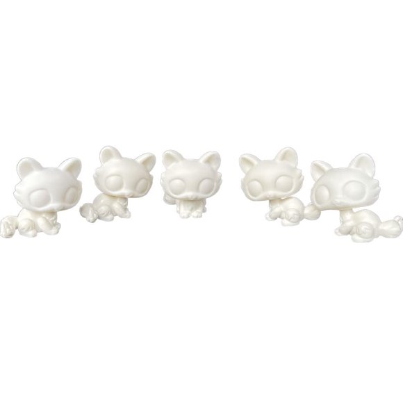 Muñeco cabezón con base blanca, 5 piezas por paquete, para personalizar tienda de mascotas