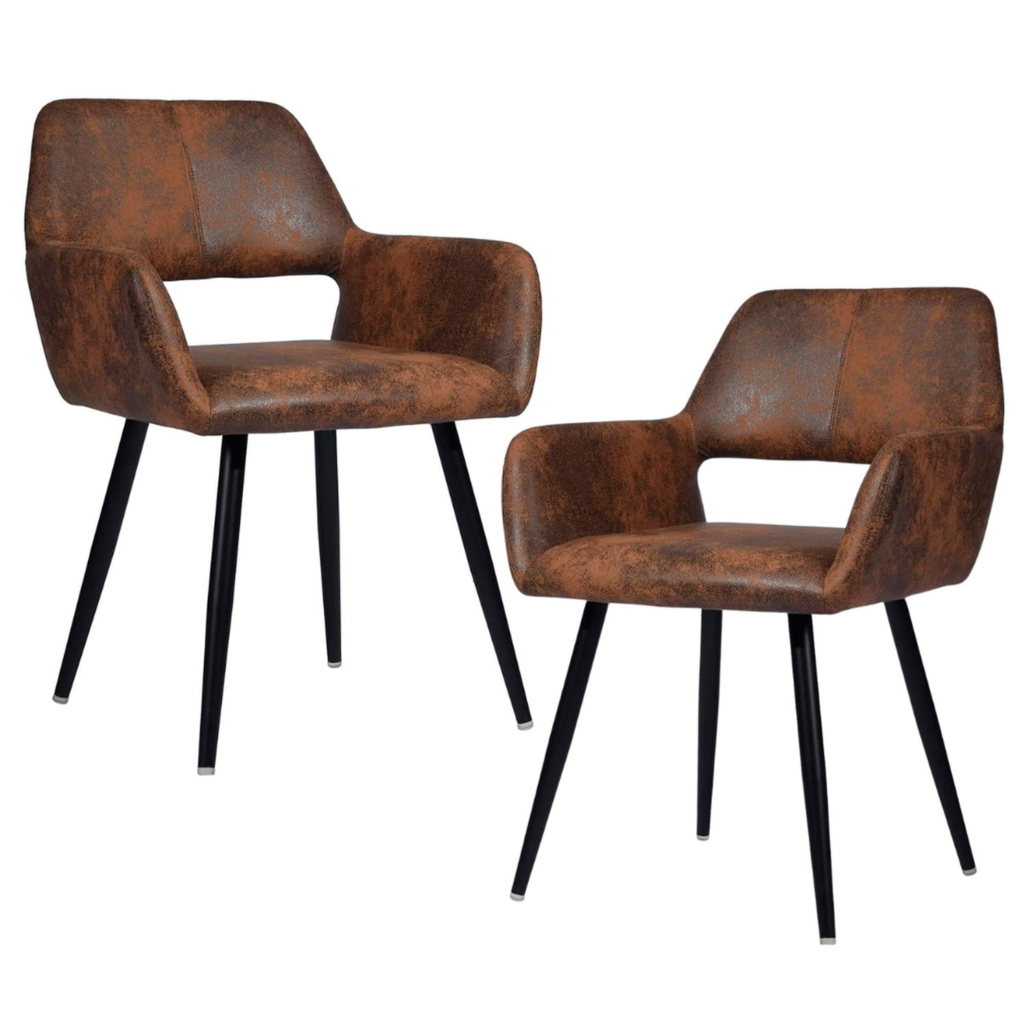 Pandalino - Pack 2 Butaca Sitial Burgos | Ecocuero Café | Cómoda Y Elegante Cafe