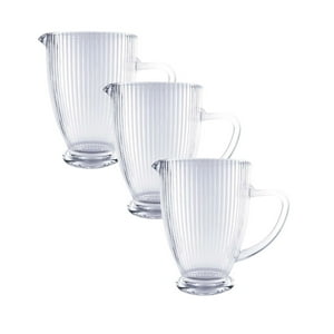 Set 3 Jarras Talladas 1350Ml Lisa Bebida Allegra Vidrio