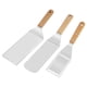 thumbnail image 4 of Juego De Espátula Y Raspador De Parrilla De Metal Mango De Madera Para Chuletas Cocinar Hornear 3 Piezas, 4 of 5