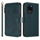 thumbnail image 2 of Funda Cartera Mariposa para [Samsung Galaxy S20 Ultra] con Soporte y Cremallera Verde oscuro, 2 of 6