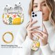 thumbnail image 2 of Estuche DHILKCY para AirPods Pro 3 (2025) con patrón de limón dorado y llavero de oro rosado, 2 of 6