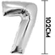 Globo de aluminio divertido número 7 (102 cm) | Lider